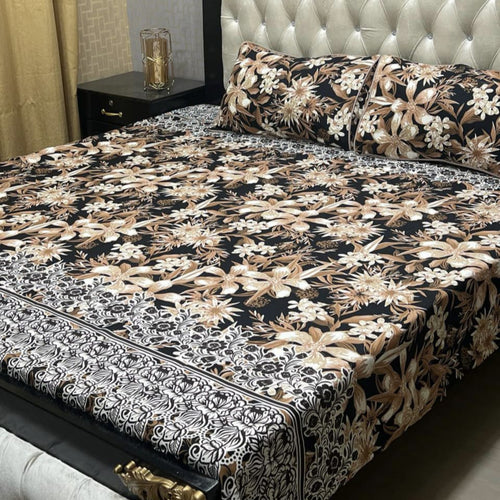 3D Crystal Cotton Double Bedsheet DF-BS-04