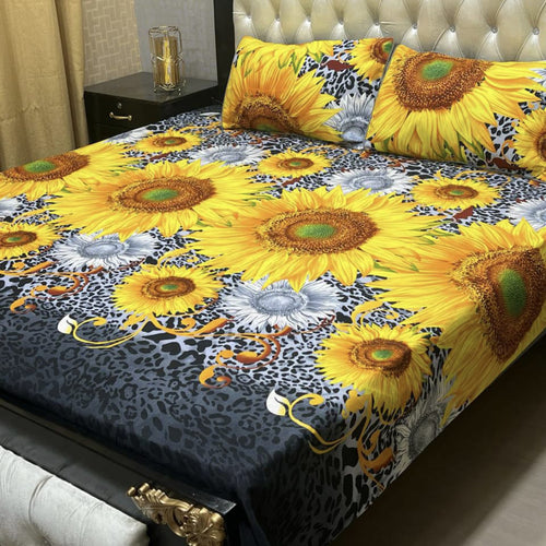 3D Crystal Cotton Double Bedsheet DF-BS-06