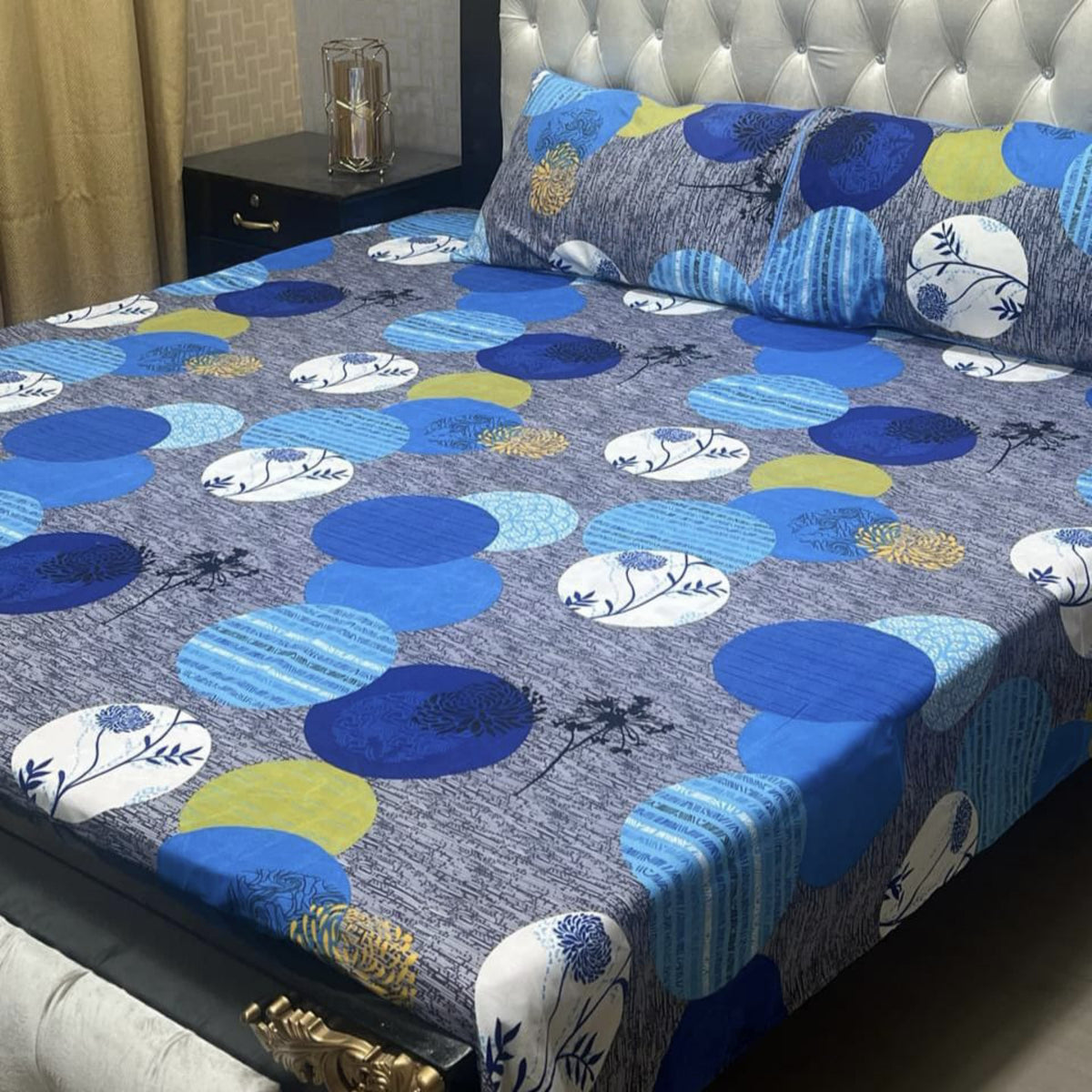 3D Crystal Cotton Double Bedsheet DF-BS-13