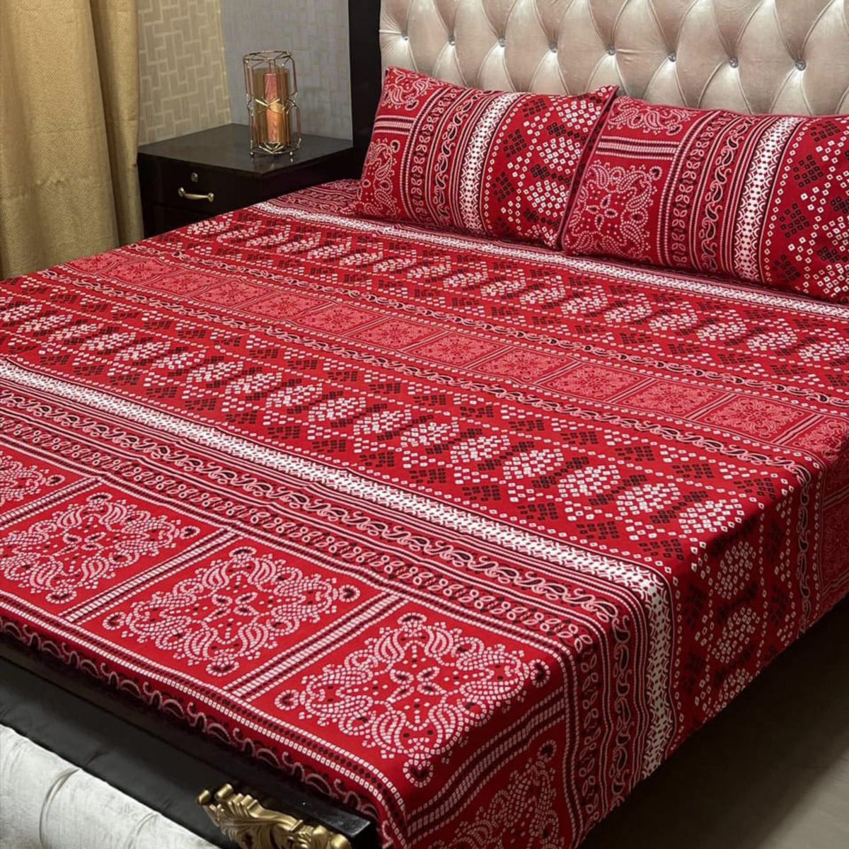 3D Crystal Cotton Double Bedsheet DF-BS-10