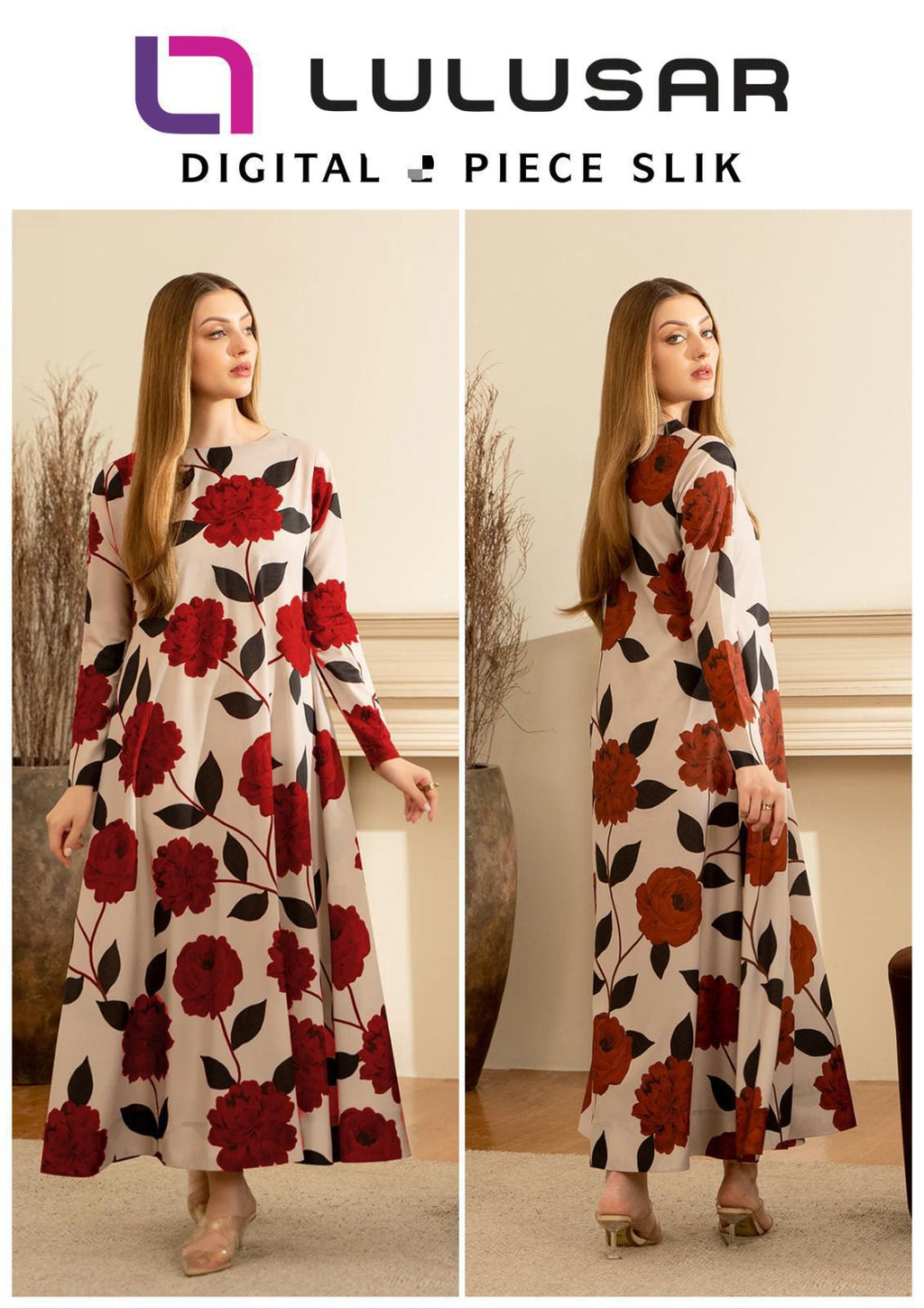LULUSAR Silk 2PC Digital Printed ,DF-0001