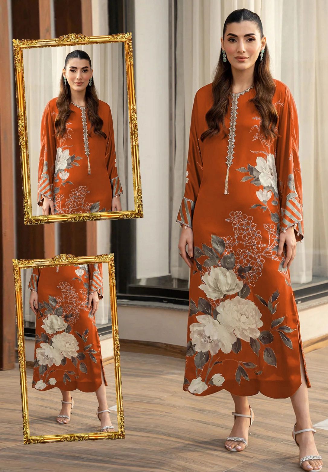 LULUSAR Silk 3PC Digital Printed DF-0049