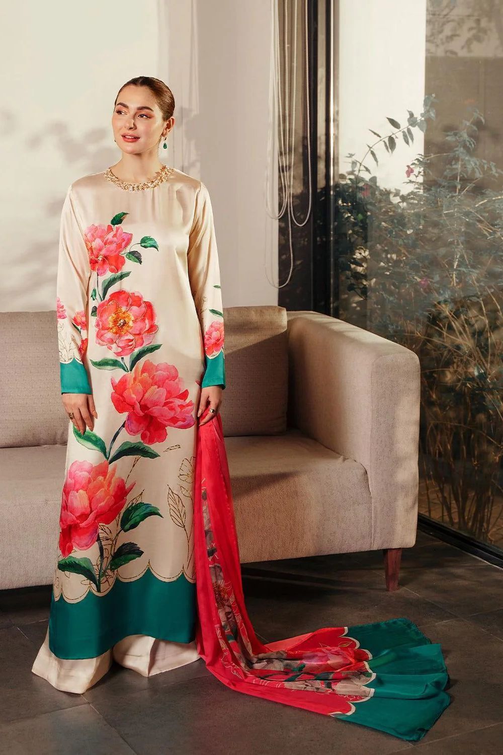 LULUSAR Silk 3PC Digital Printed ,DF-0044