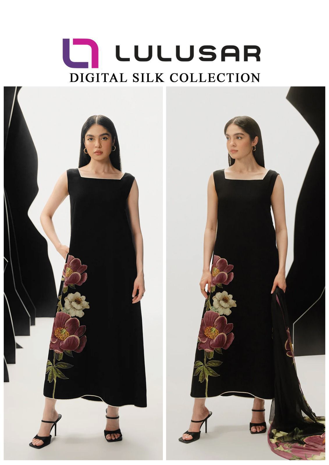 LULUSAR Silk 3PC Digital Printed ,DF-0041