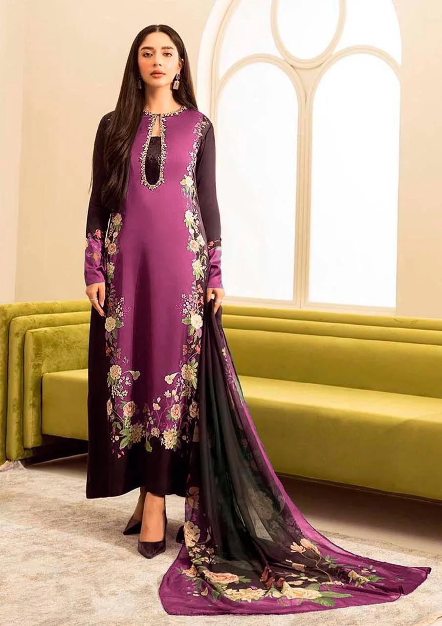LULUSAR Silk 3PC Digital Printed ,DF-0030