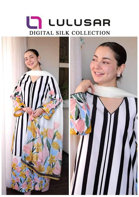 LULUSAR Silk 3PC Digital Printed ,DF-0026