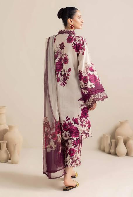 SAPPHIRE -3PC KARANDI  Bana Dori Printed  Shirt With Printed Duppta DF-KR-13