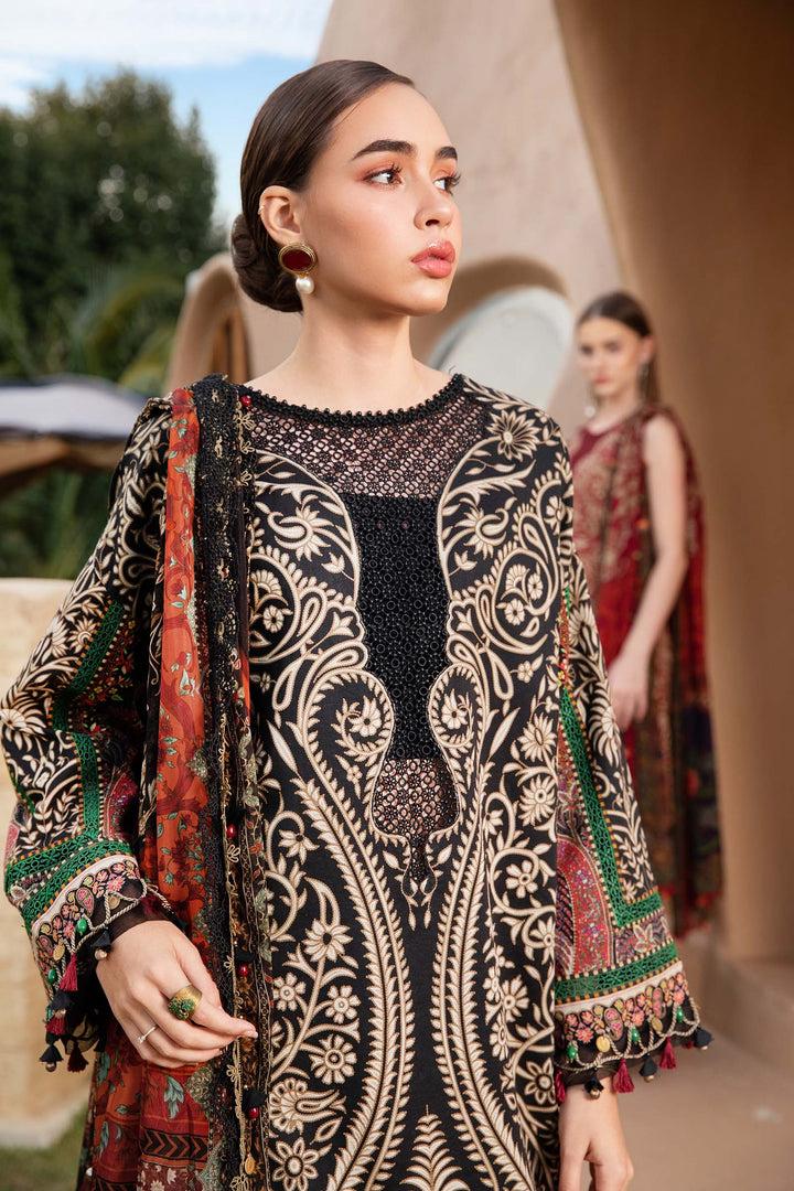 SAPPHIRE -3PC KARANDI  Bana Dori Printed  Shirt With Printed Duppta DF-KR-11
