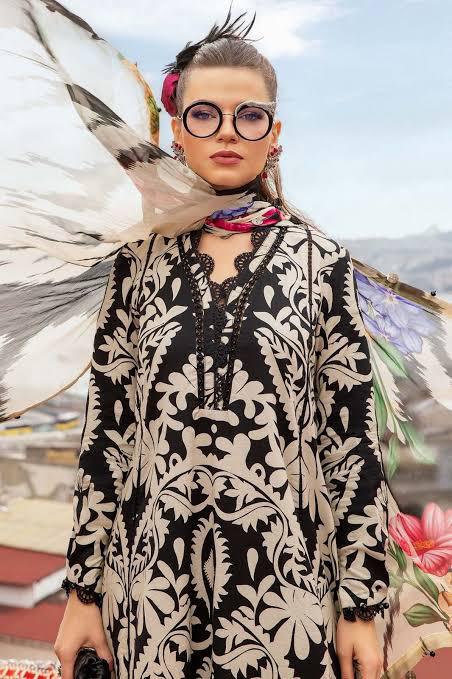 SAPPHIRE -3PC KARANDI  Bana Dori Printed  Shirt With Printed Duppta DF-KR-09