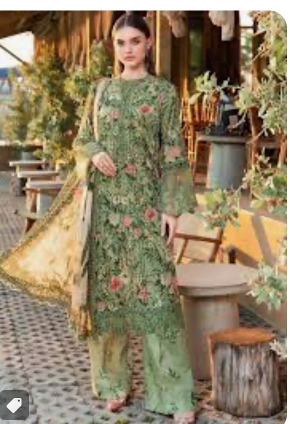SAPPHIRE -3PC KARANDI  Bana Dori Printed  Shirt With Printed Duppta DF-KR-07