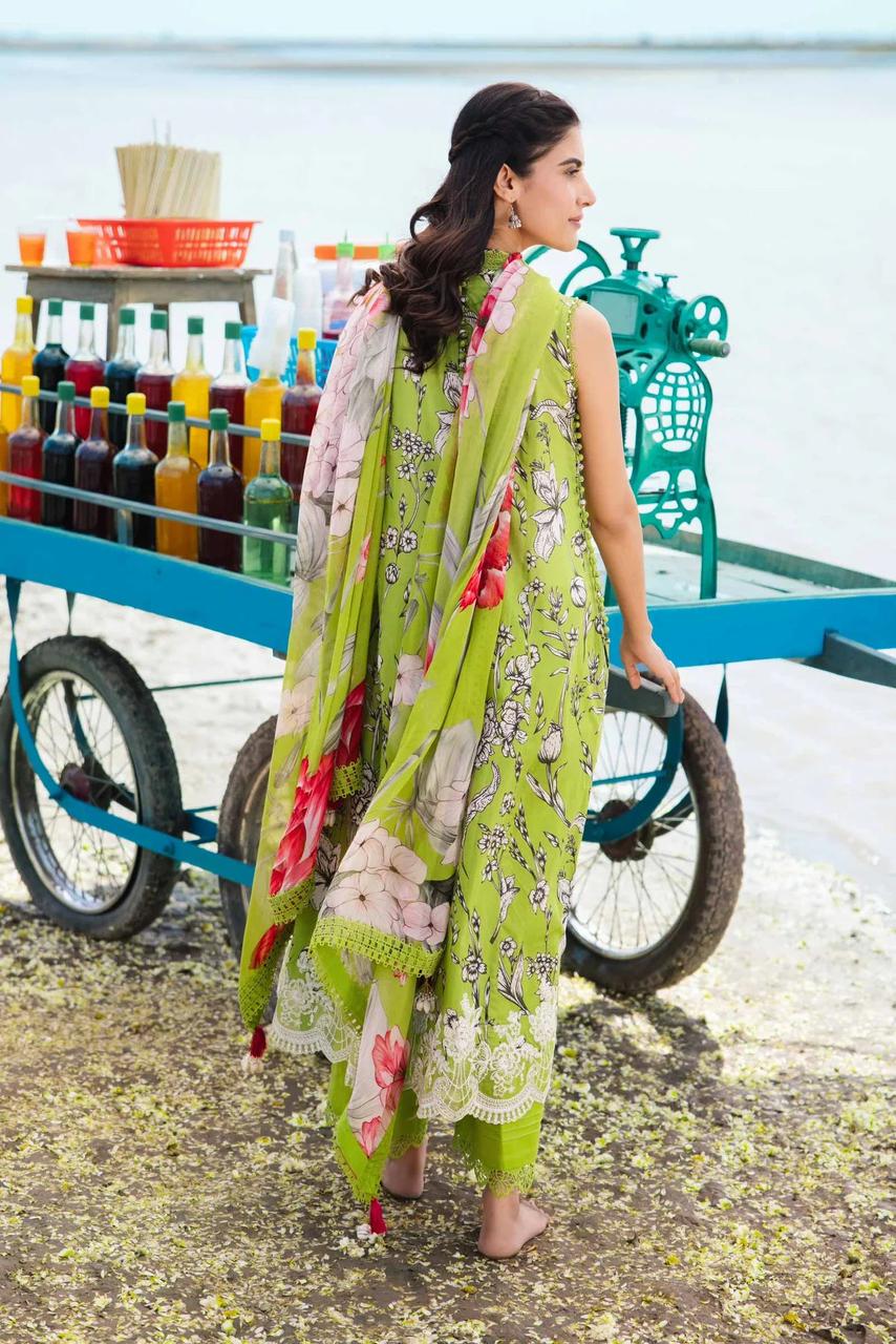 SAPPHIRE -3PC KARANDI  Bana Dori Printed  Shirt With Printed Duppta DF-KR-04