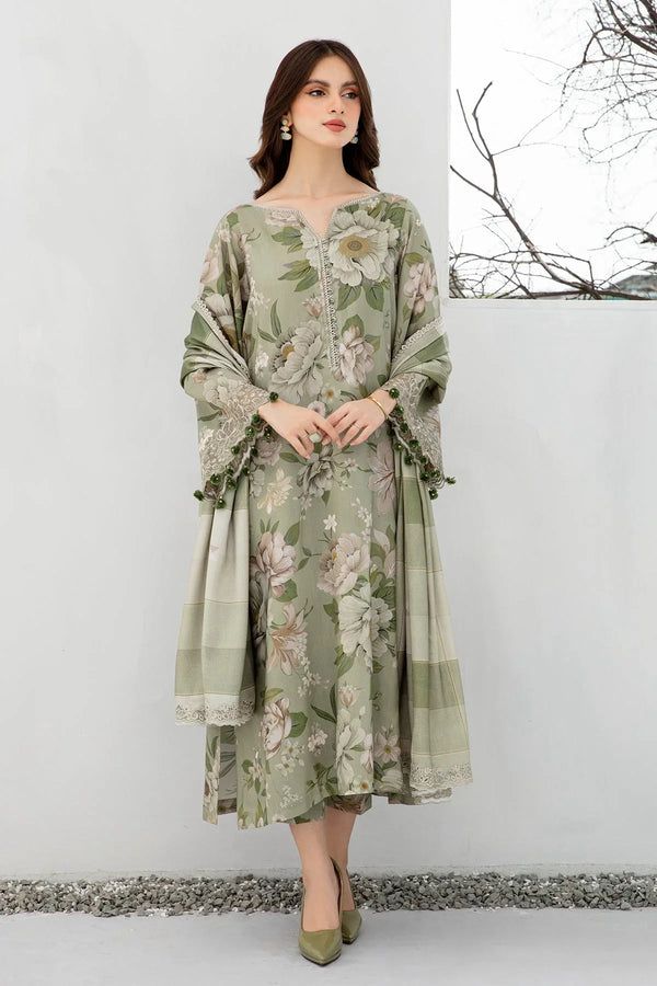 SAPPHIRE -3PC KARANDI  Bana Dori Printed  Shirt With Printed Duppta DF-KR-28