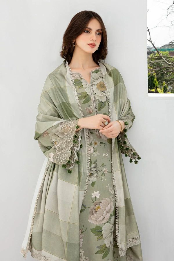 SAPPHIRE -3PC KARANDI  Bana Dori Printed  Shirt With Printed Duppta DF-KR-28