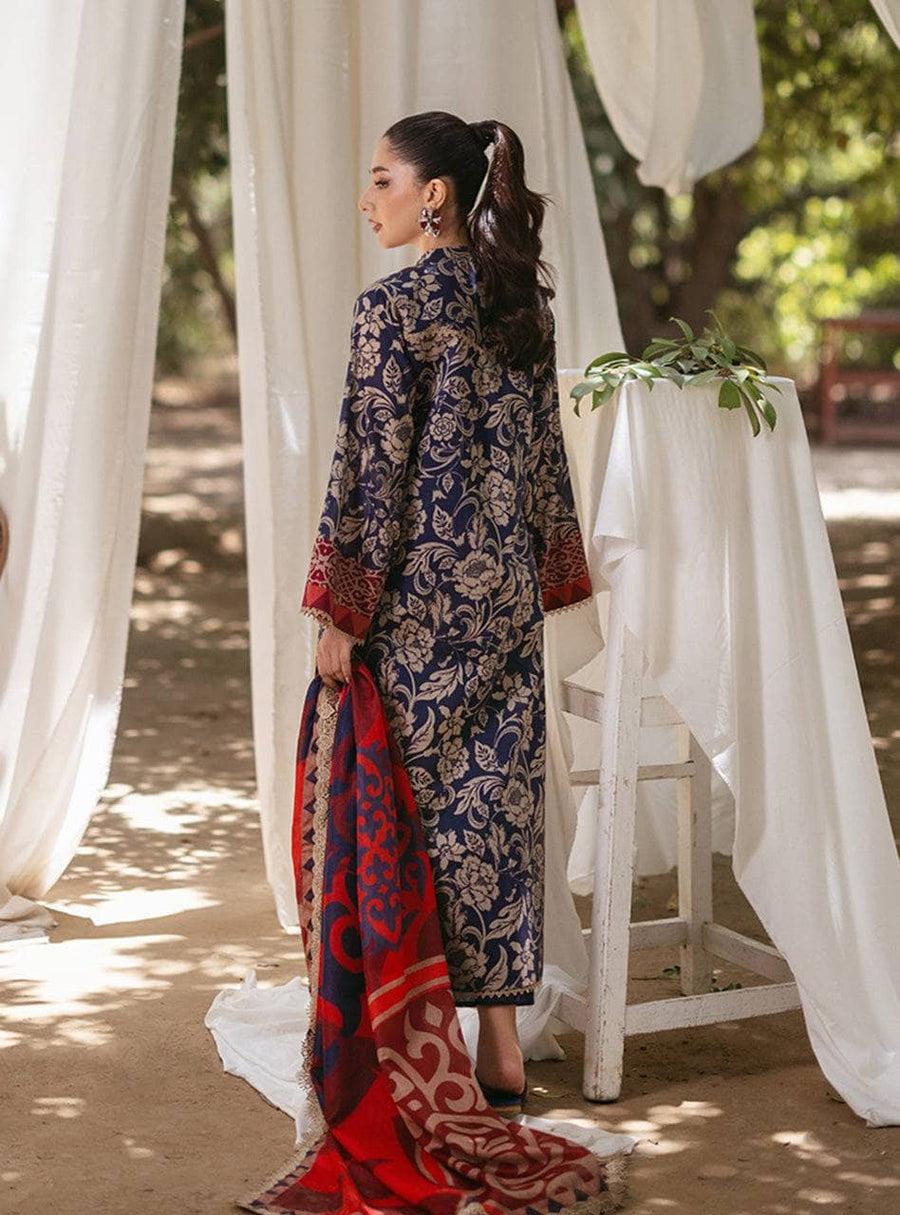 SAPPHIRE -3PC KARANDI  Bana Dori Printed  Shirt With Printed Duppta DF-KR-20