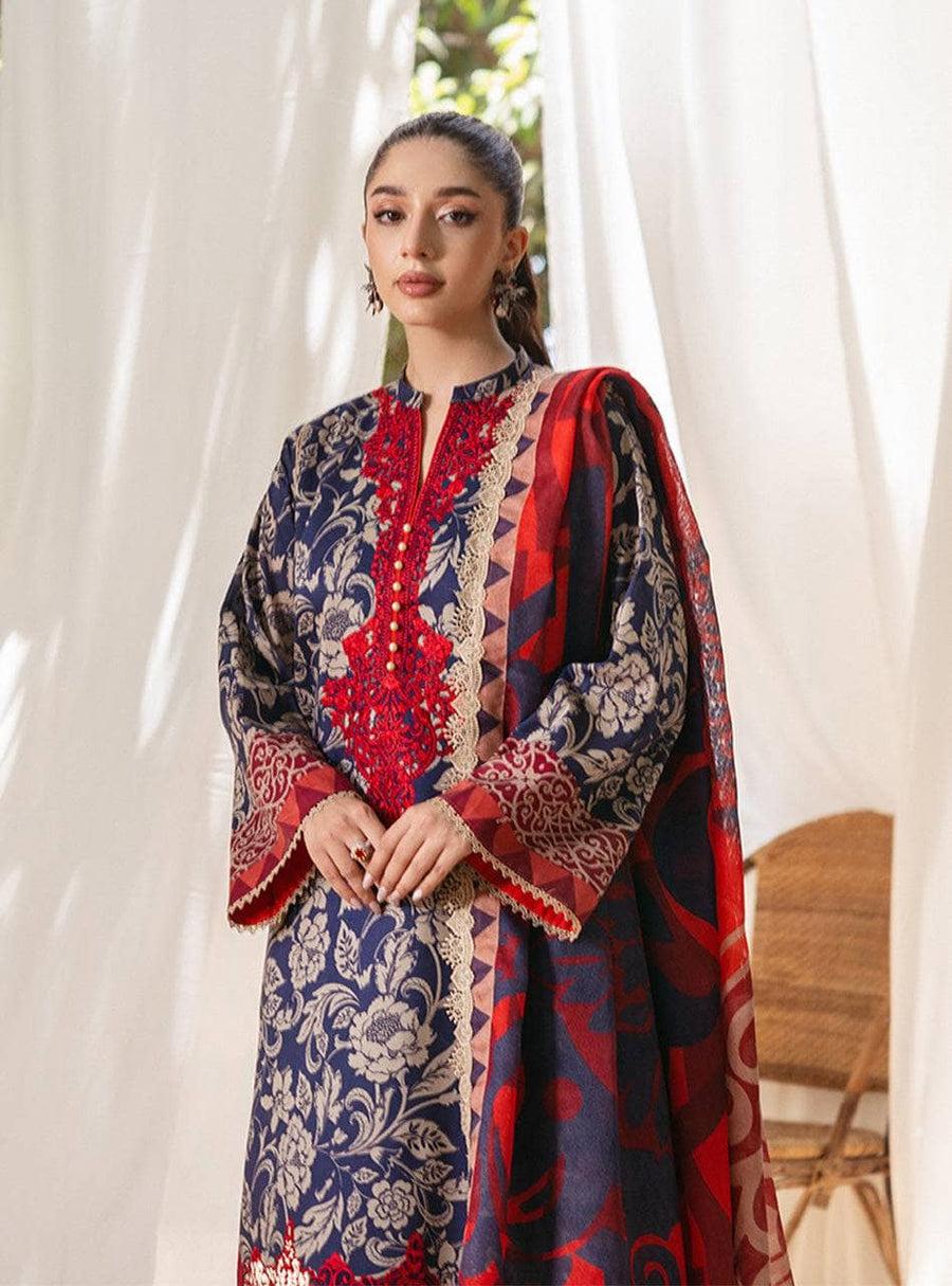 SAPPHIRE -3PC KARANDI  Bana Dori Printed  Shirt With Printed Duppta DF-KR-20