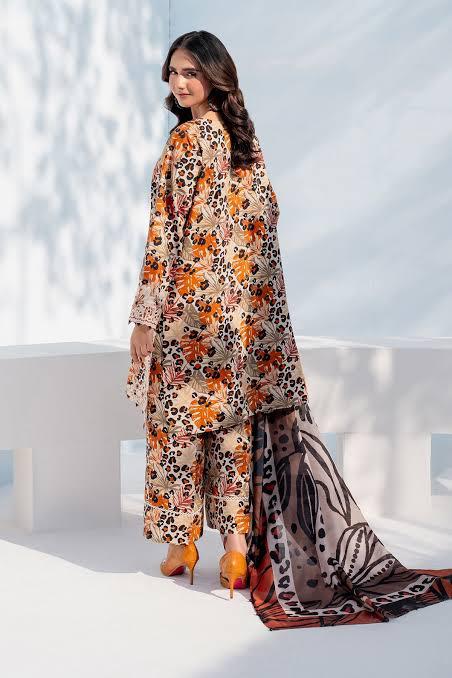 SAPPHIRE -3PC KARANDI  Bana Dori Printed  Shirt With Printed Duppta DF-KR-16