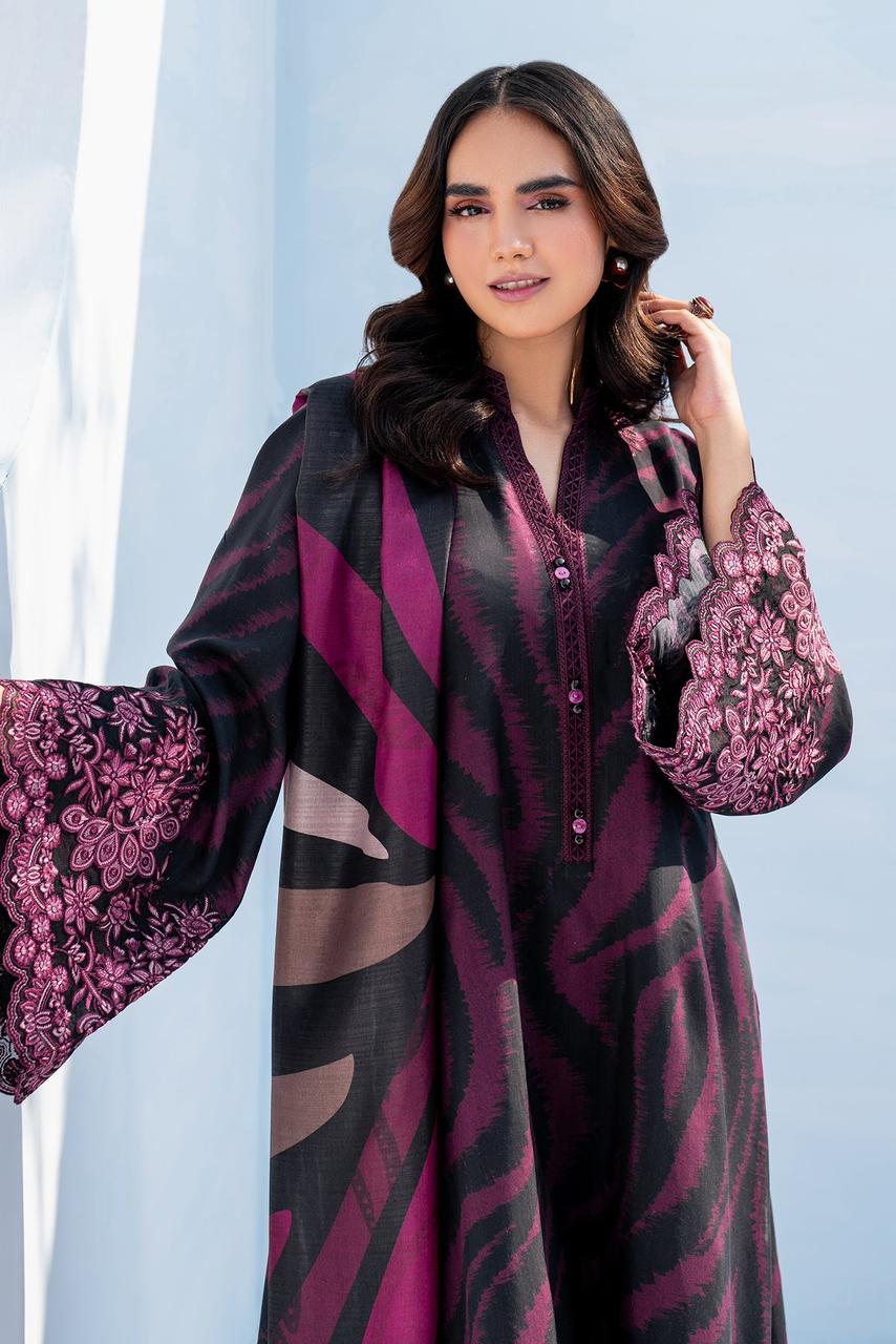 SAPPHIRE -3PC KARANDI  Bana Dori Printed  Shirt With Printed Duppta DF-KR-15