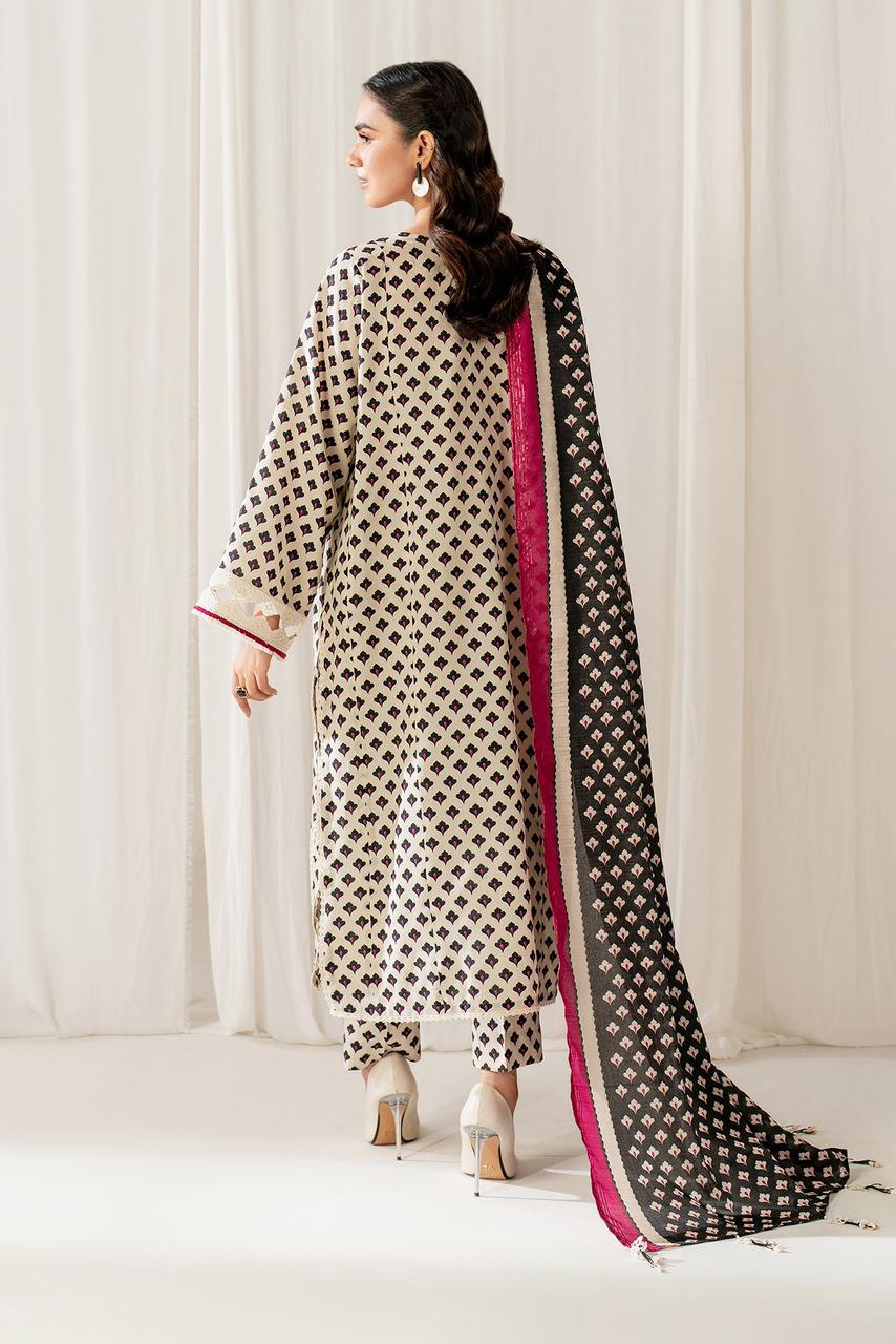 SAPPHIRE -3PC KARANDI  Bana Dori Printed  Shirt With Printed Duppta DF-KR-14
