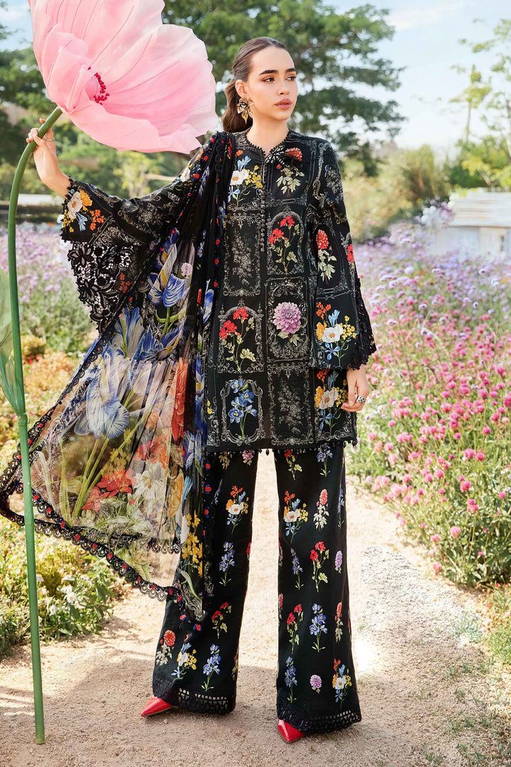 BAROQUE - 3PC Lawn Printed Shirt With Voile Printed Dupatta