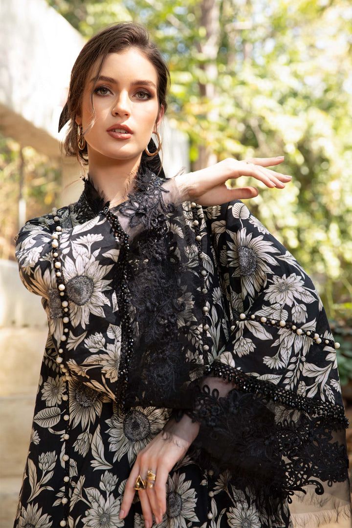 BAROQUE - 3PC Lawn Printed Shirt With Voile Printed Dupatta