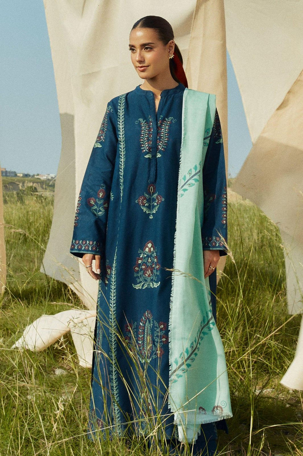 Zara Shahjahan – Embroidered Lawn 3PC – Summer Collection 2025