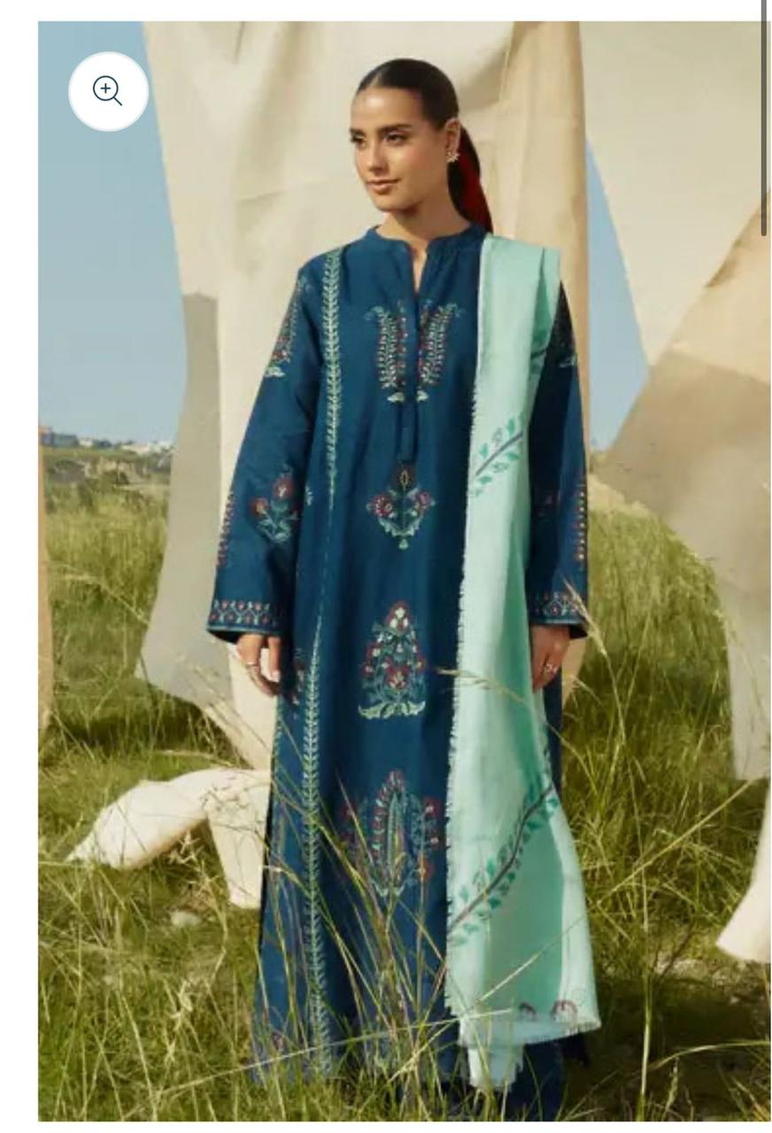 Zara Shahjahan – Embroidered Lawn 3PC – Summer Collection 2025