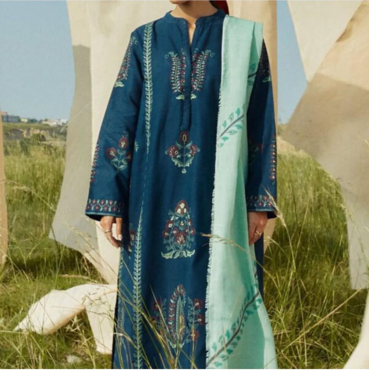 Zara Shahjahan – Embroidered Lawn 3PC – Summer Collection 2025